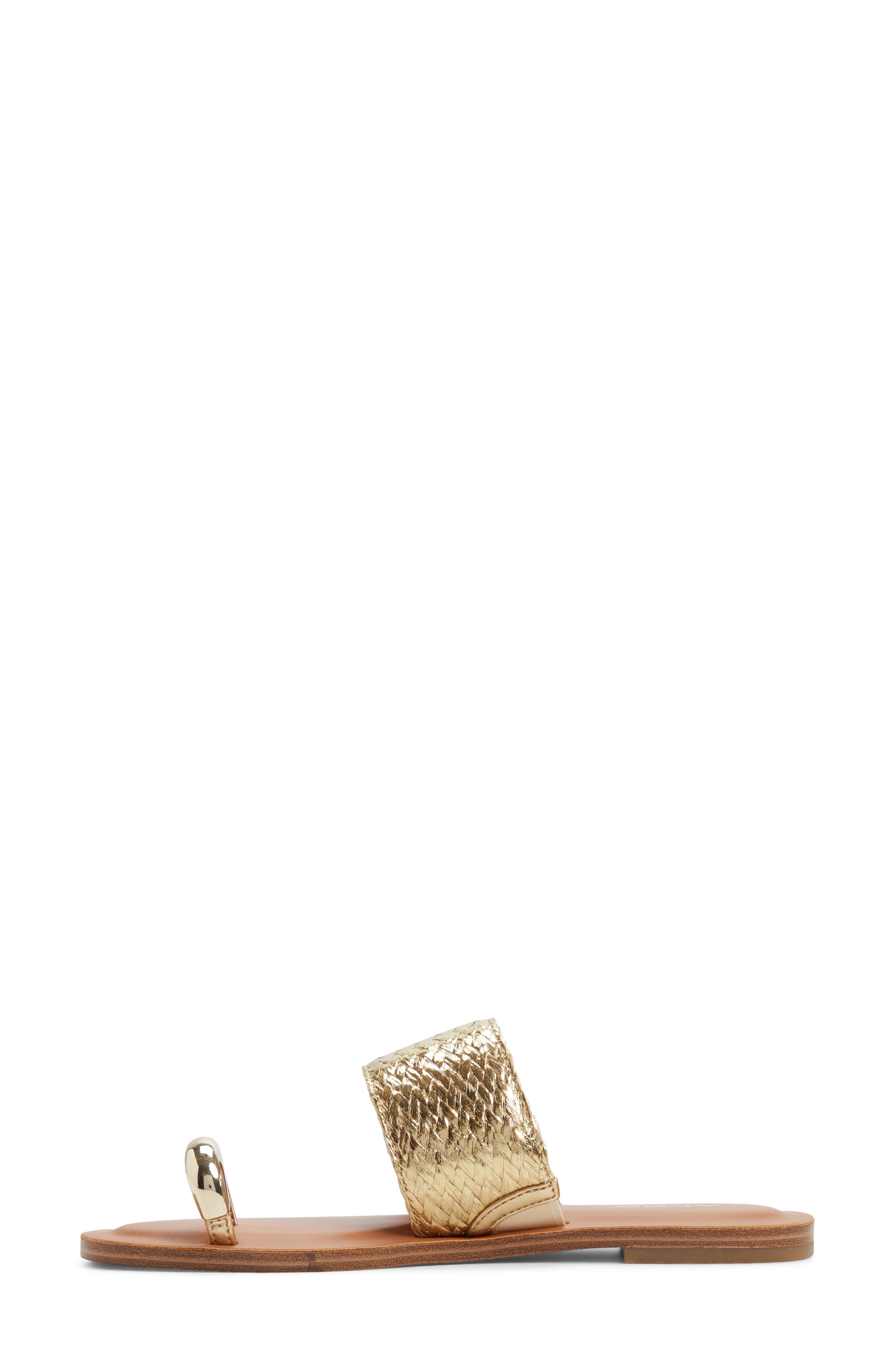 ALDO Beachwalk Slide Sandal, Alternate, color, Gold