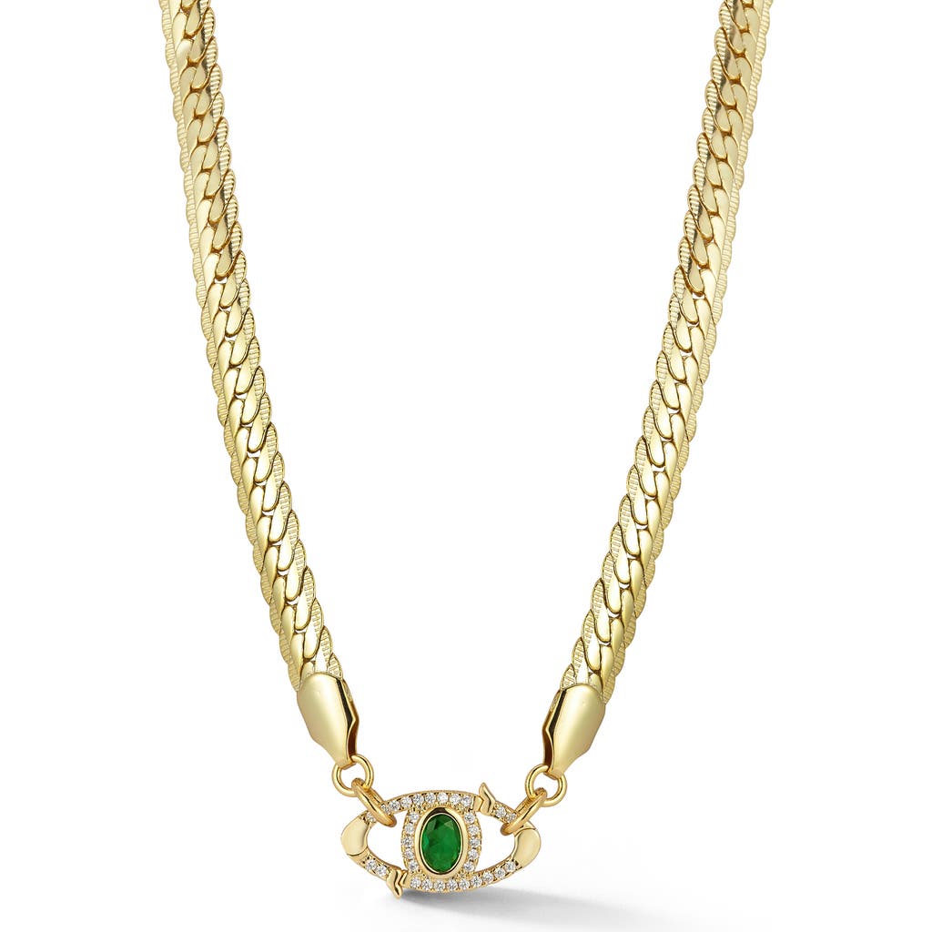 Shop Chloe & Madison Chloe And Madison Evil Eye Pendant Necklace In Gold
