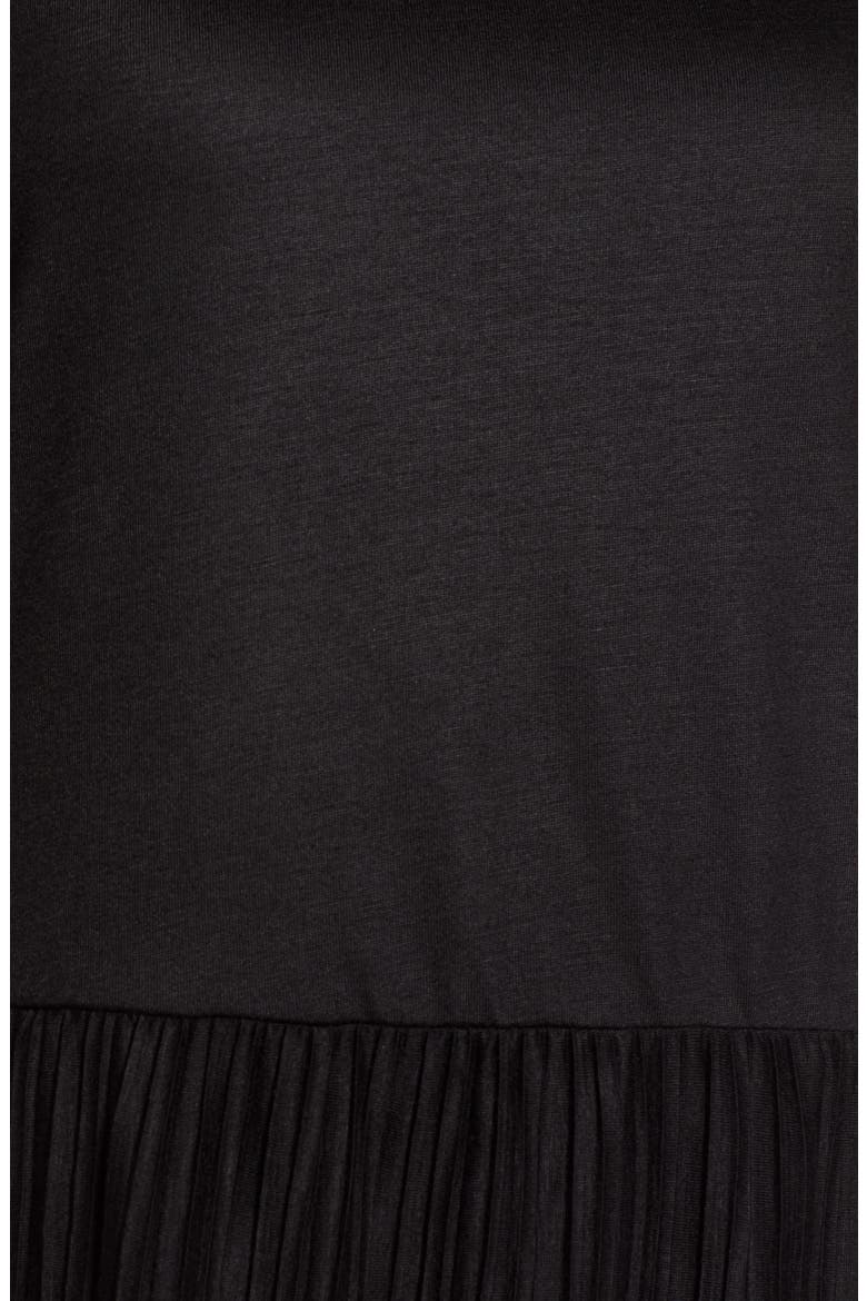 Pleat Peplum Tank, Alternate, color, BLACK