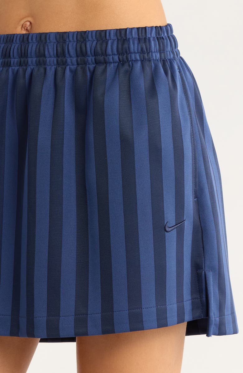 Nike Sportswear Jacquard Stripe Miniskirt, Alternate, color, Midnight Navy/ Obsidian