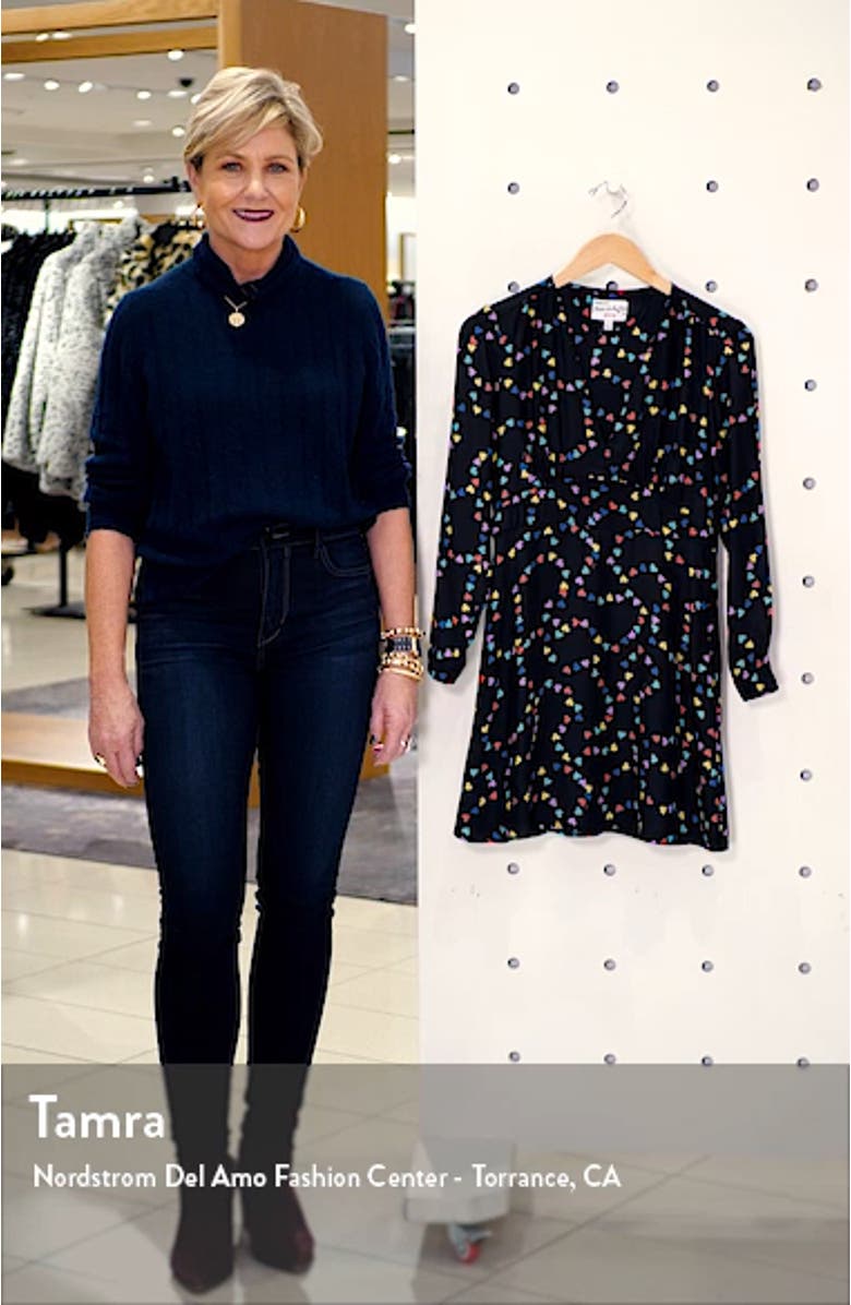 Hoover Long Sleeve Silk Minidress, sales video thumbnail