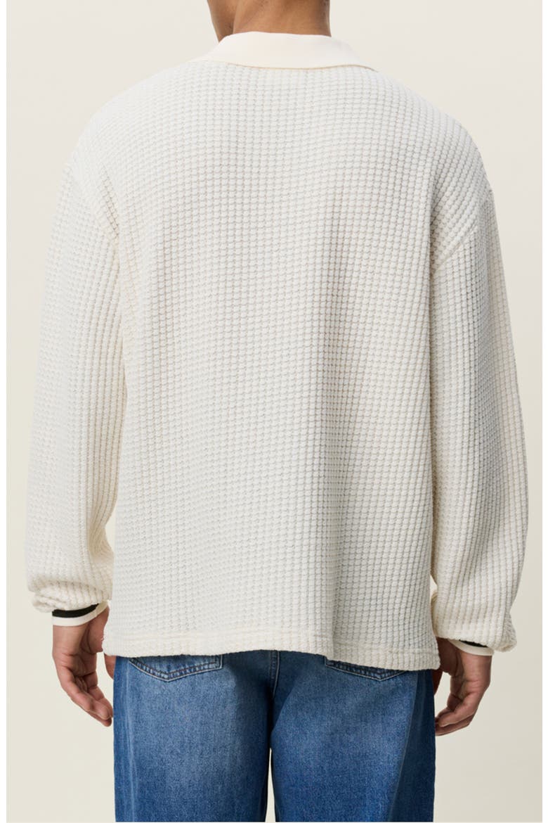 Waffle Long Sleeve Football Jersey, Alternate, color, IVORY