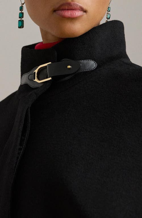 Ralph Lauren Lauren Wool Blend Cape In Black