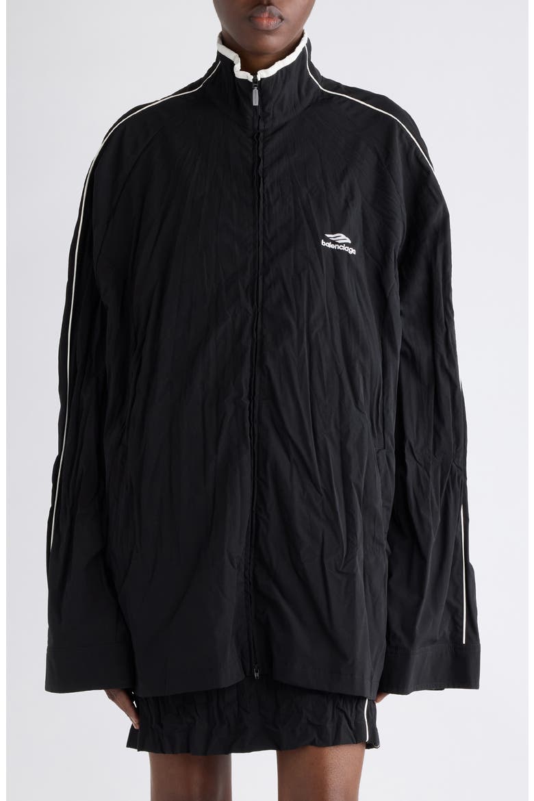 Oversize Track Jacket, Main, color, 1000 BLACK