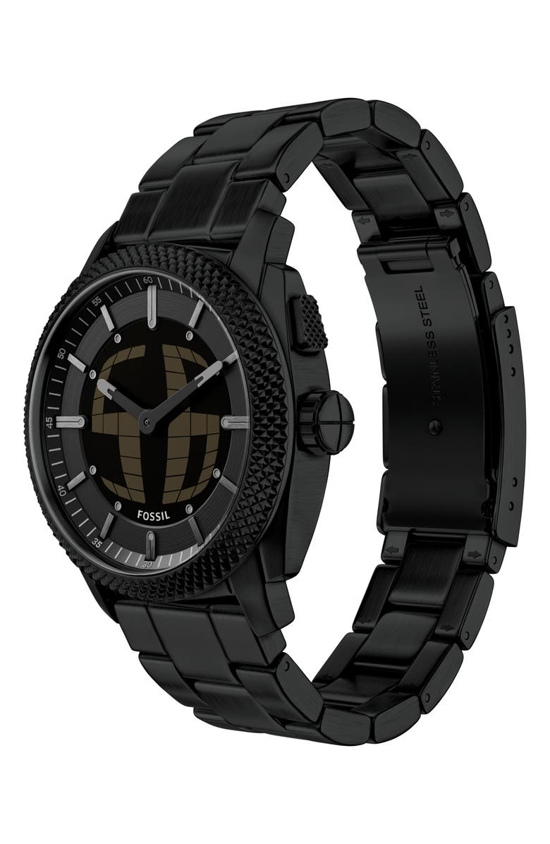 Fossil Machine Big Tic<sup>®</sup> Anadigi Bracelet Watch, 41mm, Alternate, color, Black