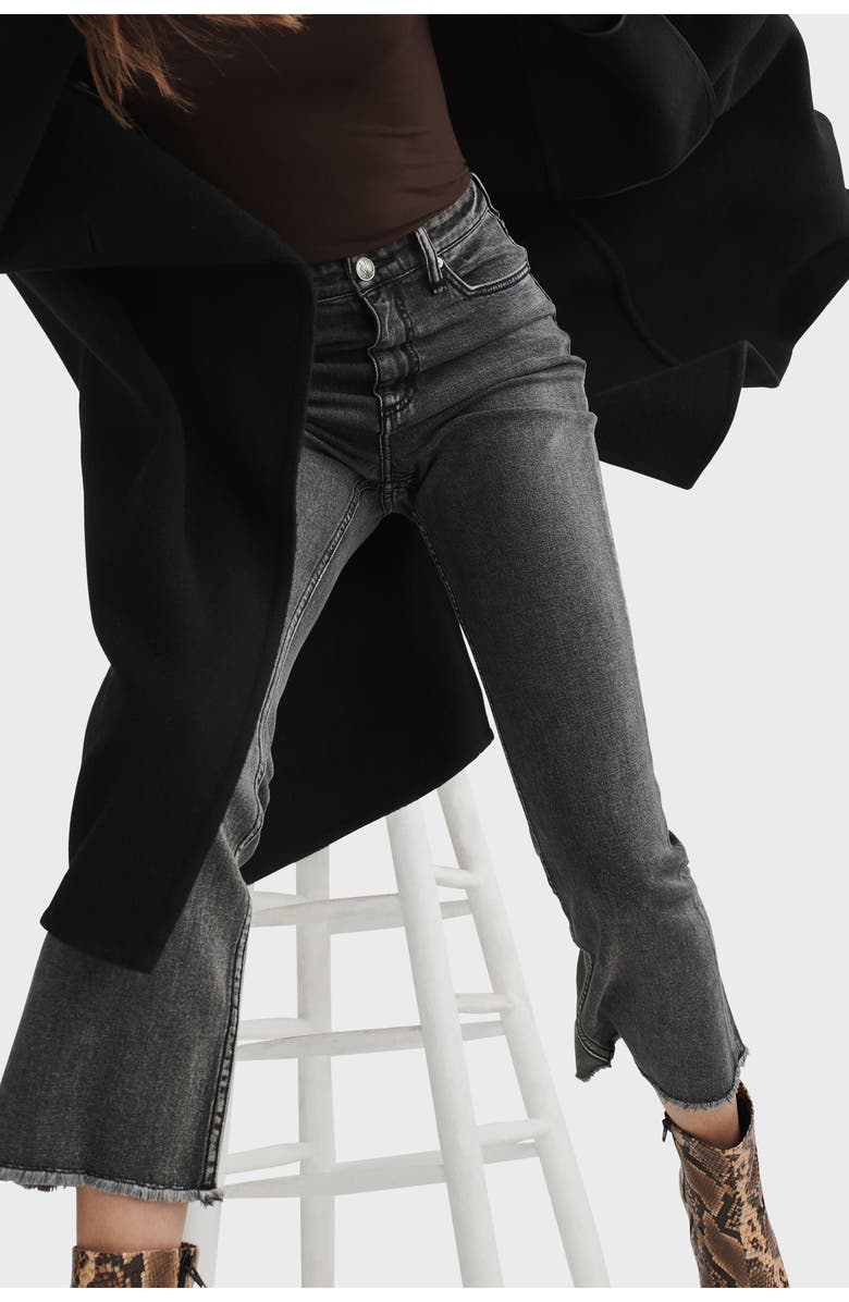 rag & bone Casey Frayed High Waist Ankle Flare Jeans, Alternate, color, 