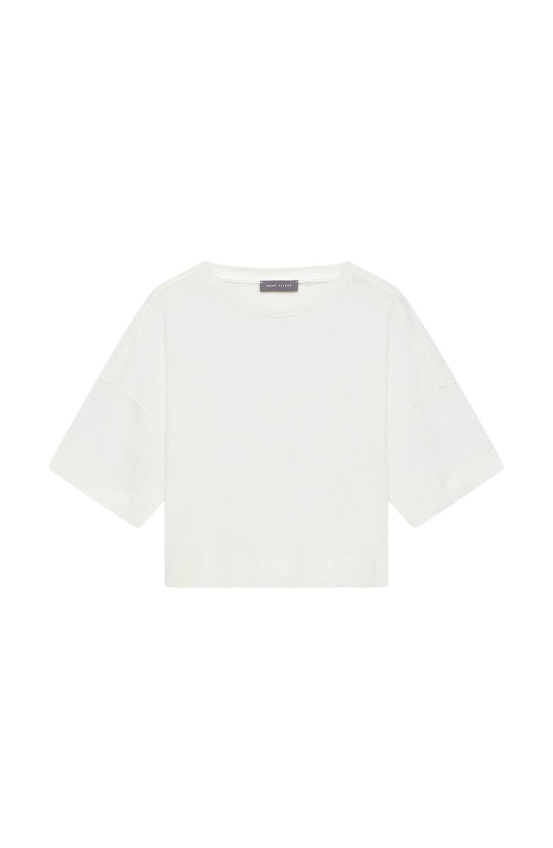 MINT VELVET Linen Blend Boxy T Shirt, Alternate, color, Ivory