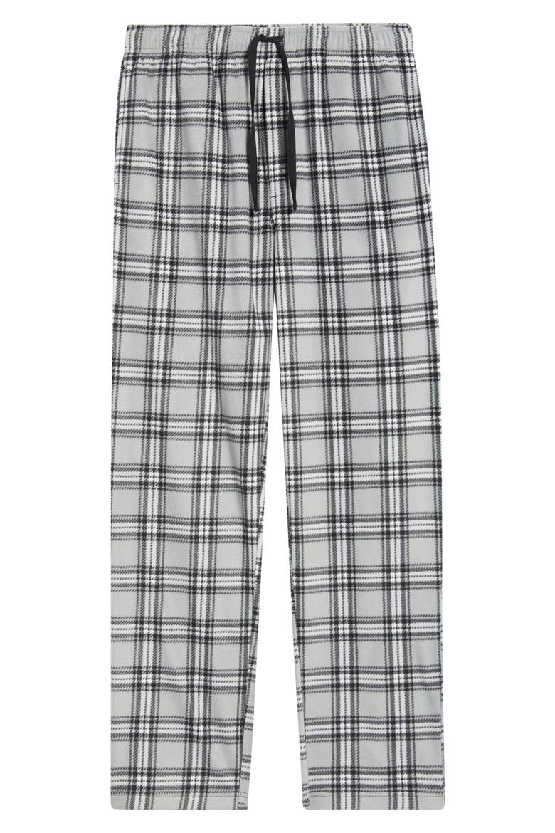 Unwind Fleece Drawstring Pants, Alternate, color, GREY/ BLACK/ WHITE