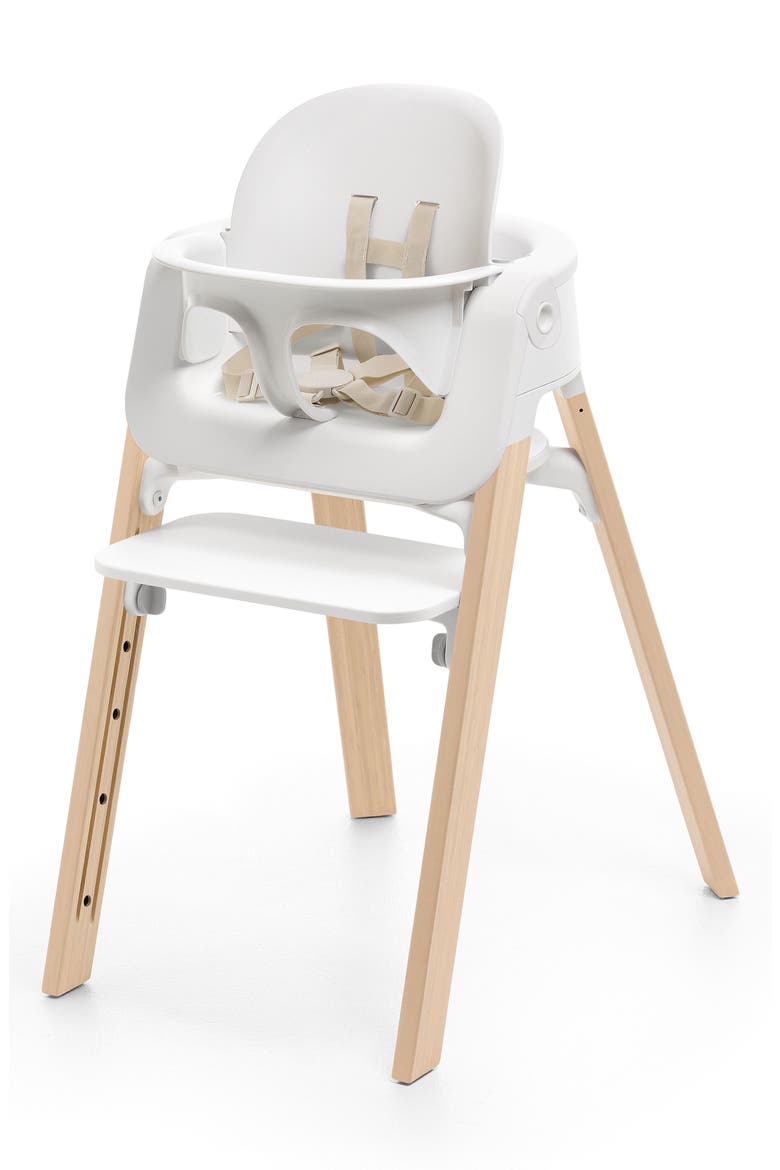 Steps High Chair, Alternate, color, WHITE / NATURAL