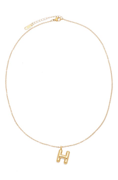 Bubble Initial Necklace