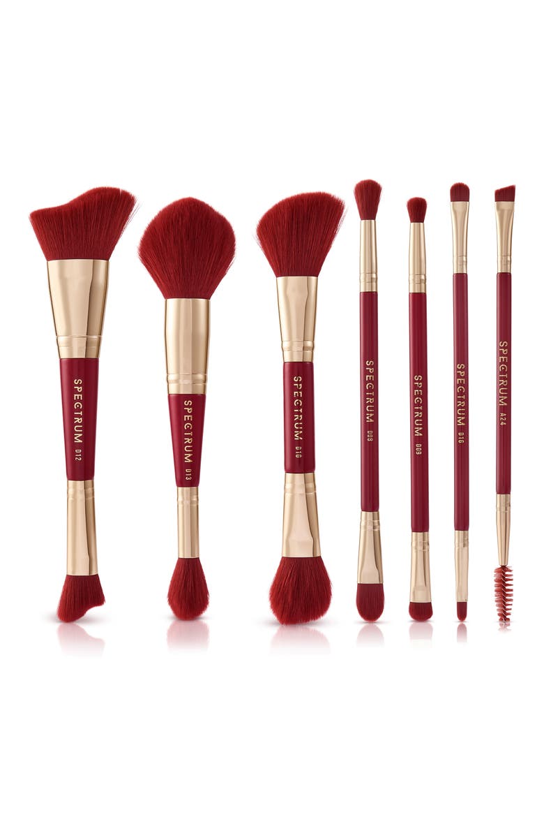 Very Cherry 10-Piece Dual Ended Makeup Brush, Sponge & Puff Set $90 Value, Alternate, color, RED