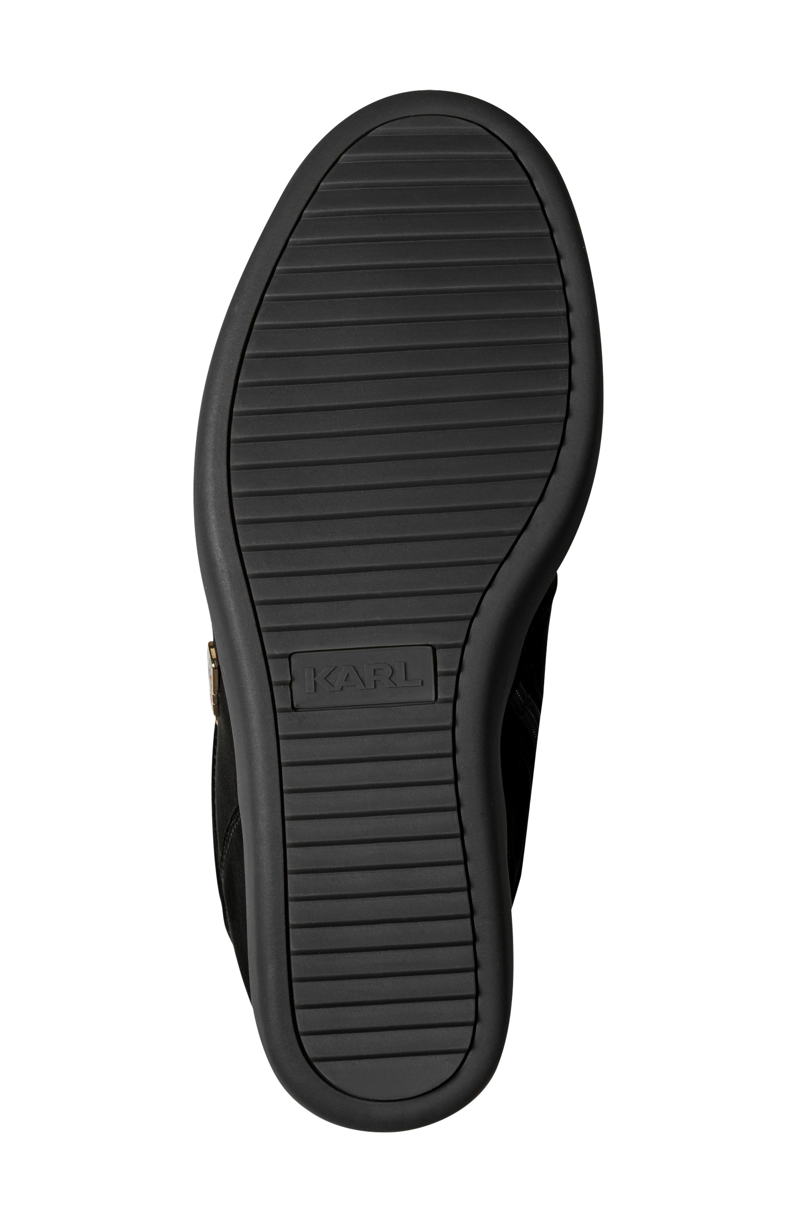 Spirea Wedge Sneaker, Alternate, color, BLACK