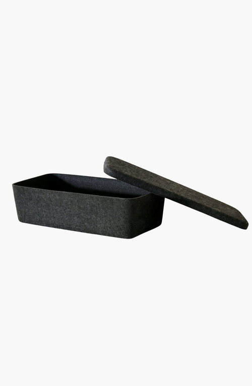Sortjoy The Sculpted Bin In Carbon - Set Of 3