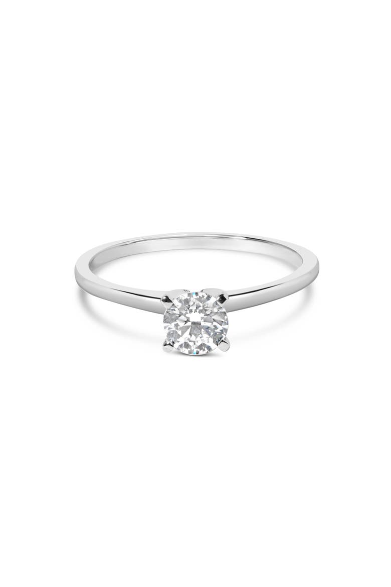 14K White Gold 1/2 Cttw Diamond Solitaire Engagement Ring, Main, color, White
