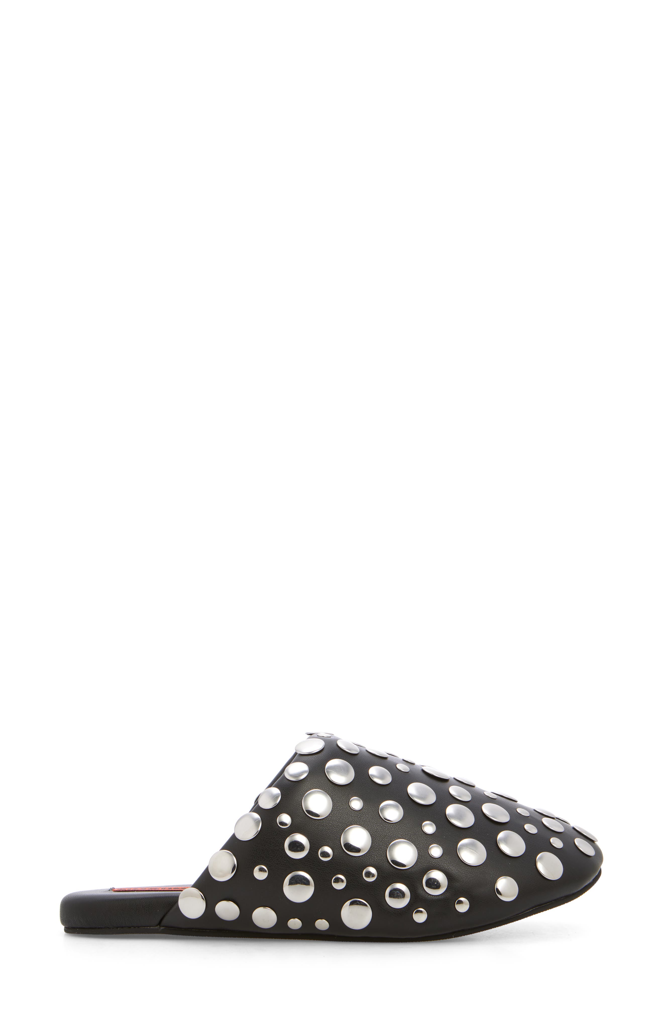 Studded Bubble Mule, Alternate, color, BLACK/SILVER