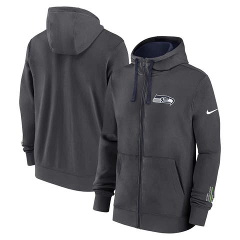 Men's Nike Anthracite Seattle Seahawks Primetime Club Full-Zip Hoodie