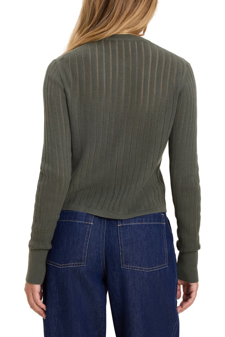 Cotton Pointelle Cardigan, Alternate, color, BRIAR