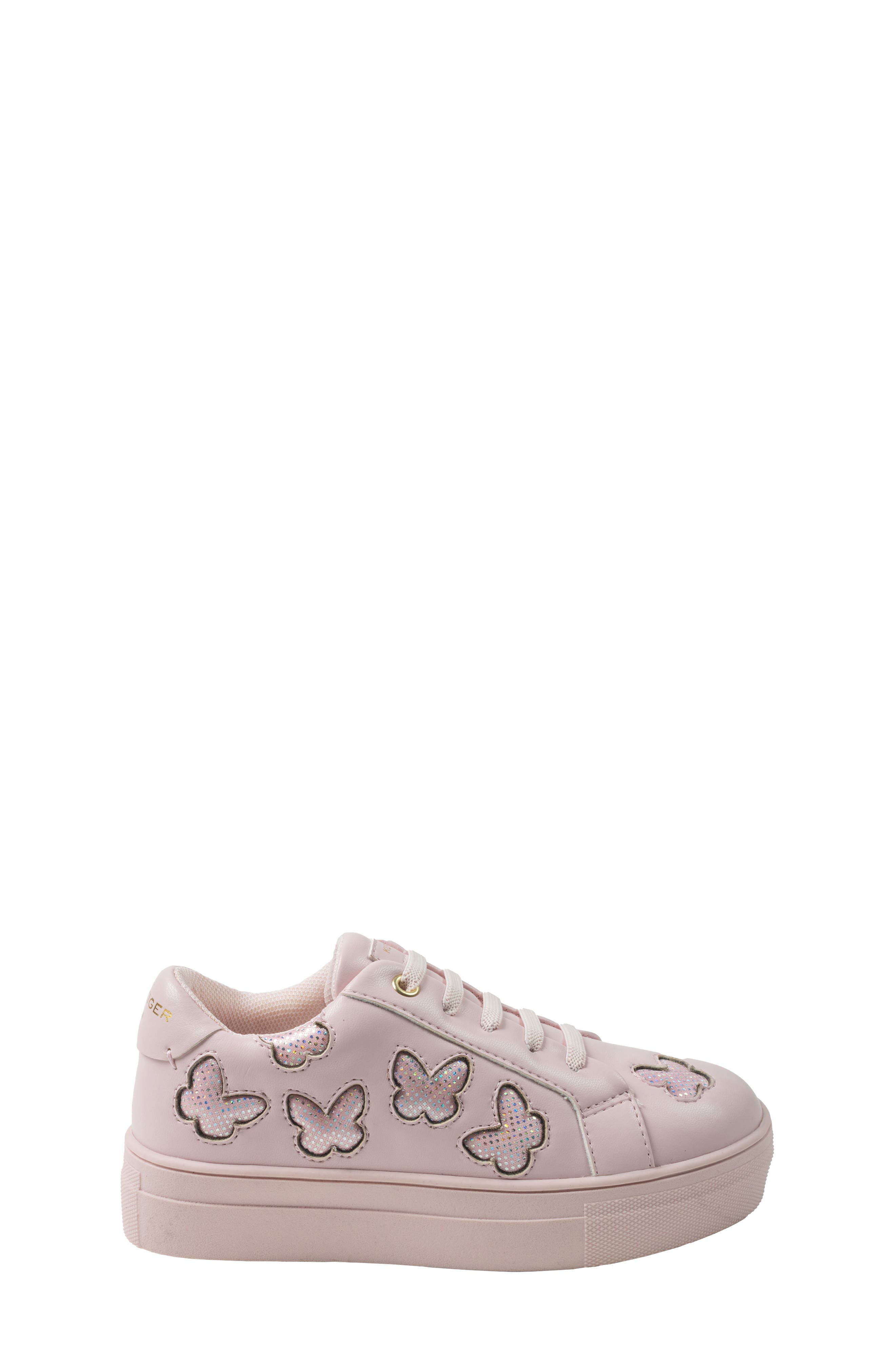 Kurt Geiger London Kids' Mini Laney Butterfly Sneaker, Alternate, color, Blush