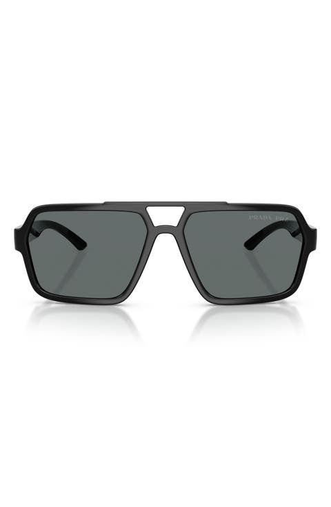59mm Polarized Pilot Sunglasses