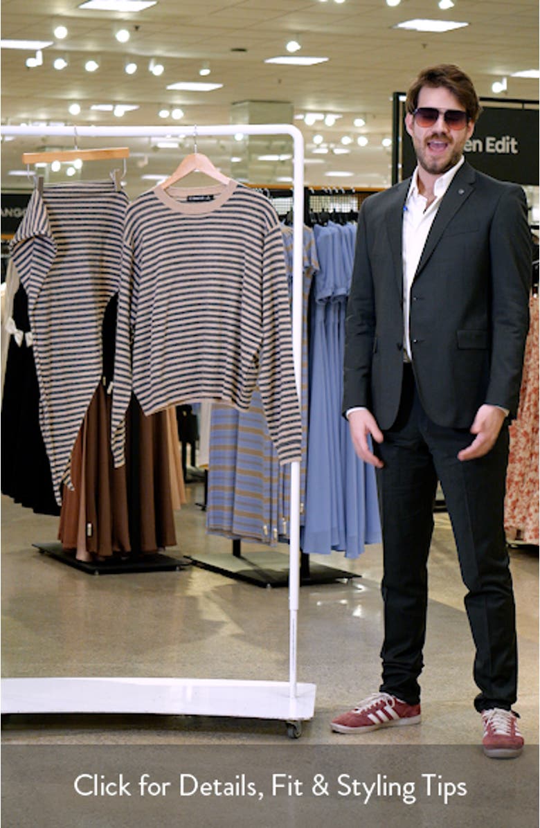 Olsen Stripe Wool Blend Sweater, sales video thumbnail