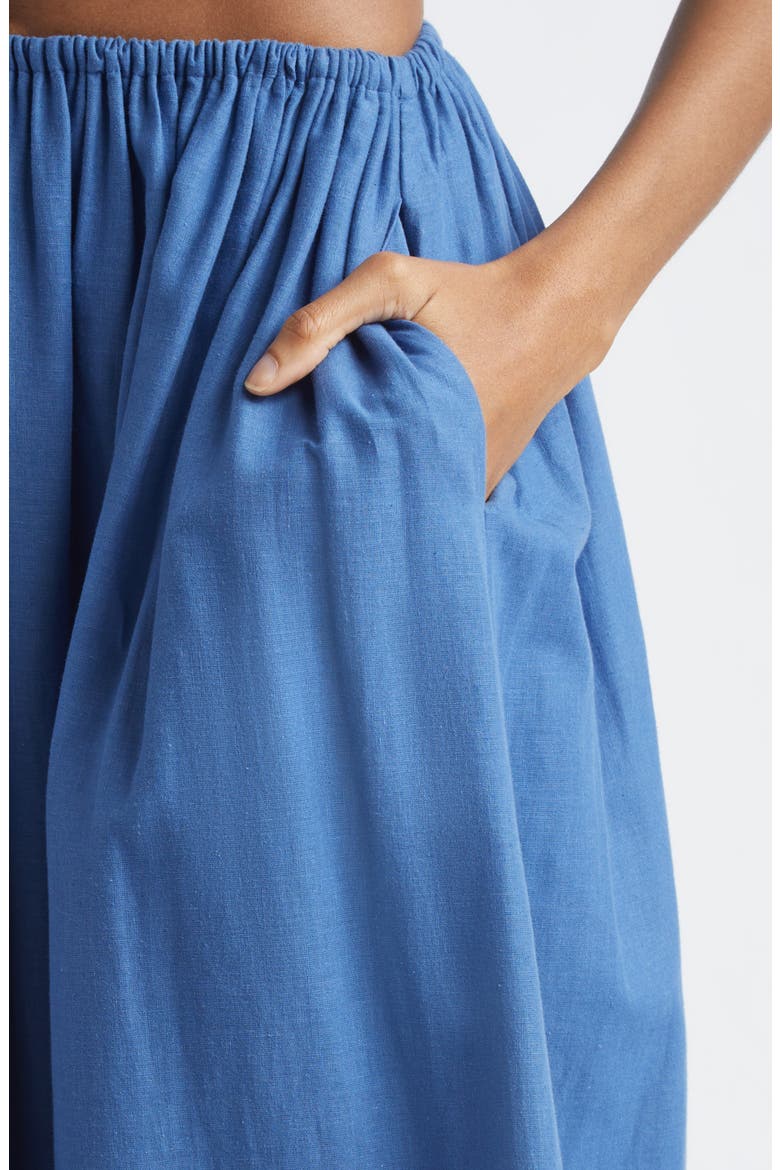 Imogen Linen & Cotton Skirt, Alternate, color, OCEAN