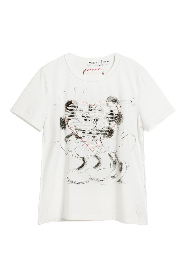 Mickey & Minnie Mouse Graphic T-Shirt, Alternate, color, WHITE