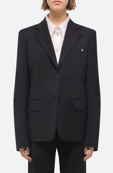 Curve Single Breasted Virgin Wool Blazer