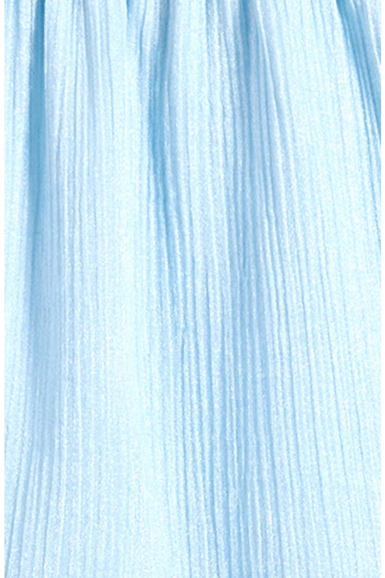 Kids' Shimmer Crinkle Long Sleeve Babydoll Dress, Alternate, color, LIGHT BLUE