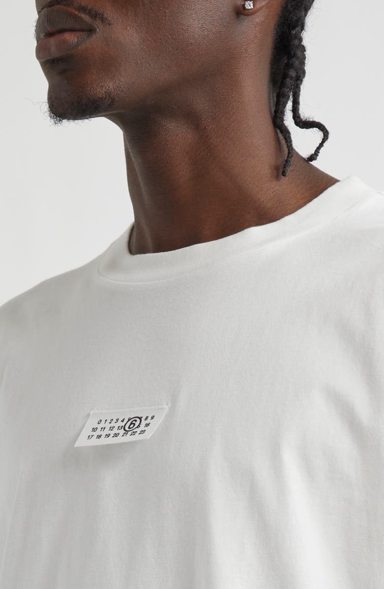 MM6 Maison Margiela Numeric Logo Patch T-Shirt, Alternate, color, Off White