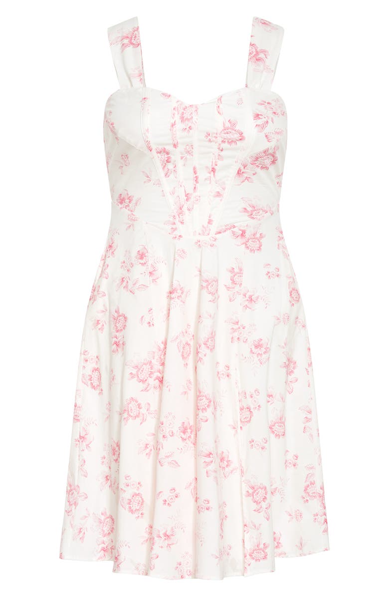 City Chic Marylou Print Sleeveless Midi Dress, Alternate, color, Etched Rose