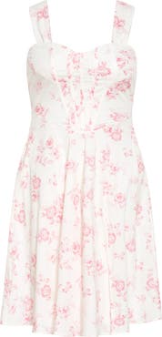 City Chic Marylou Print Sleeveless Midi Dress