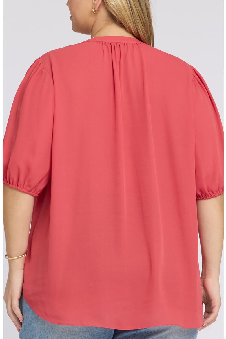 Puff Sleeve Popover Top, Alternate, color, CHRYSANTHEMUM