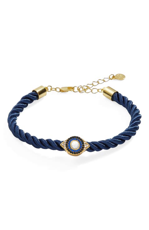 Evil Eye Adjustable Cord Bracelet