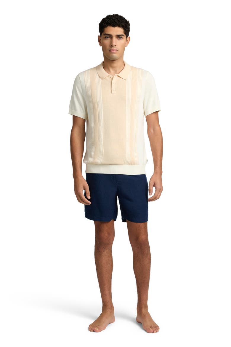 Cotton Knit Short Sleeve Polo, Main, color, NATURAL/EGRET