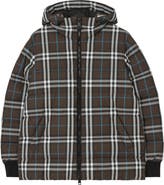 Burberry Check Hooded Puffer Jacket