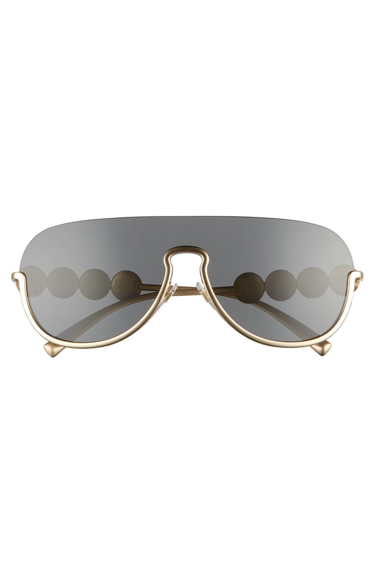 138mm Pilot Shield Sunglasses, Alternate, color, GOLD