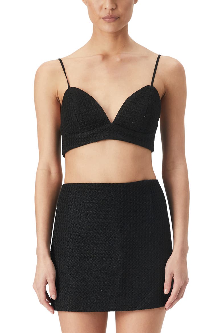 Bouclé Miniskirt, Alternate, color, BLACK