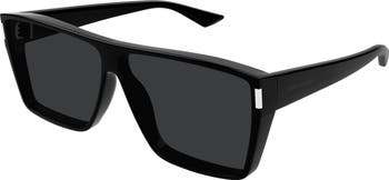 SAINT LAURENT サングラス Saint Laurent Black Square Men's Sunglasses SL 318 001 56 SL