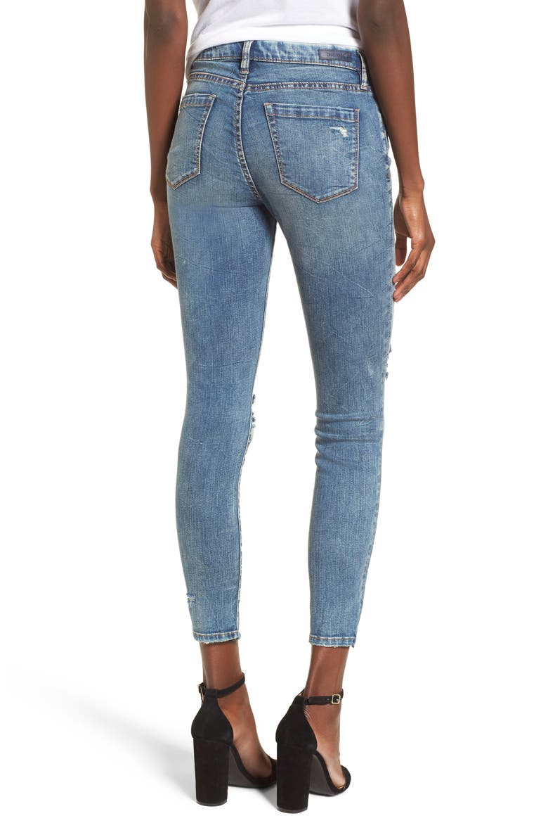 Distressed High Waist Skinny Jeans, Alternate, color, SHOT NOT