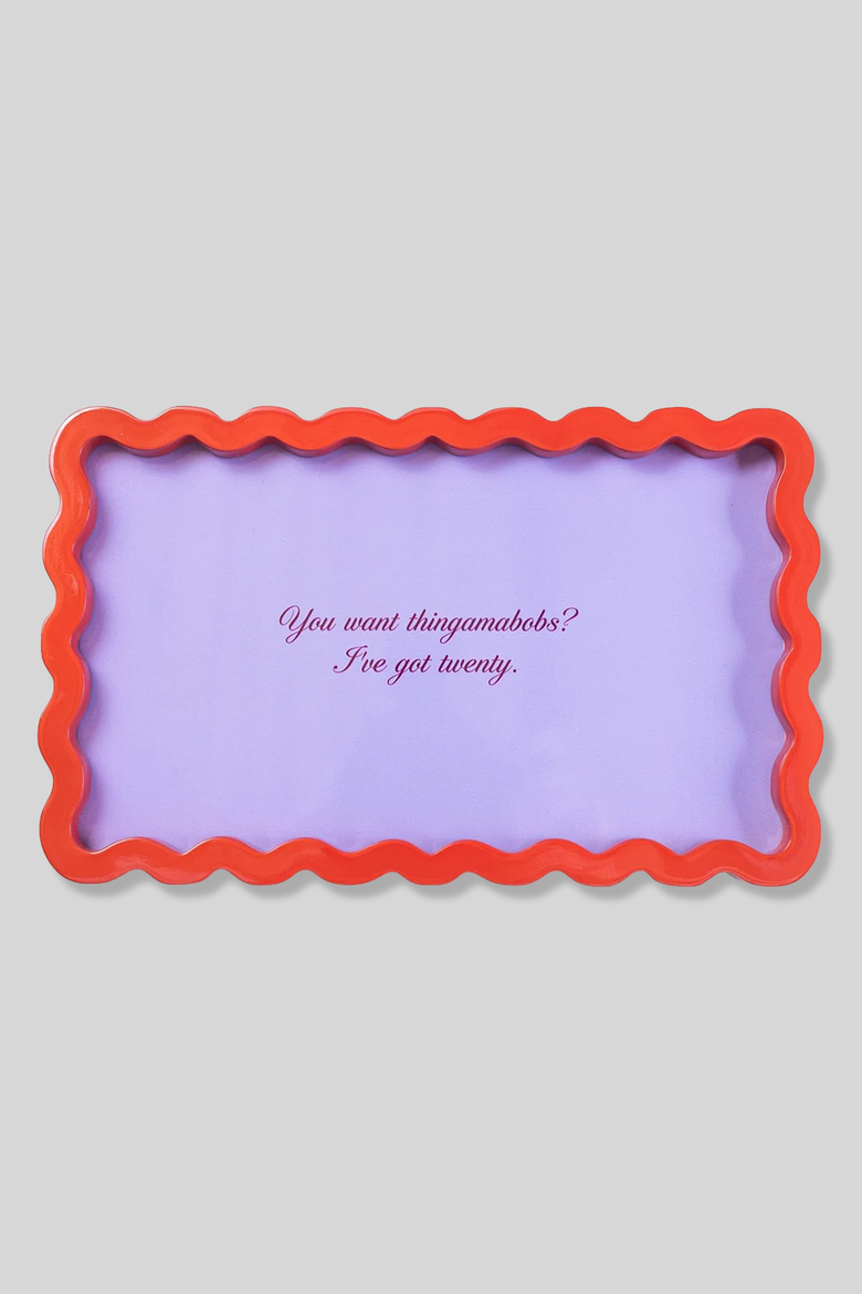 Thingamabobs Lacquer Tray, Main, color, Purple, Red-Orange