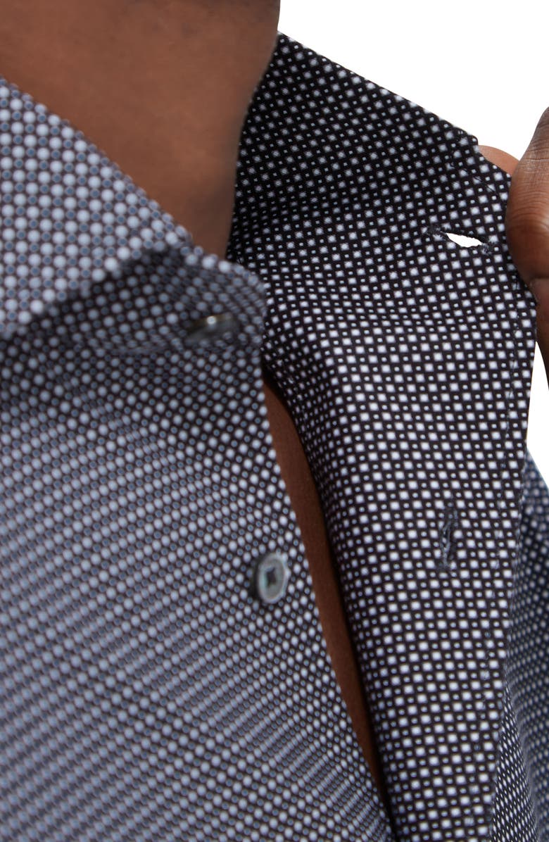 Bugatchi OoohCotton<sup>®</sup> Devon Button-Up Shirt, Alternate, color, Black