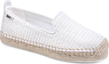 DKNY Mally City Signs – Espadrillas Platform Donna In Tessuto, Suola In Gomma, Tacco 1,8 Cm, Dettagli New York