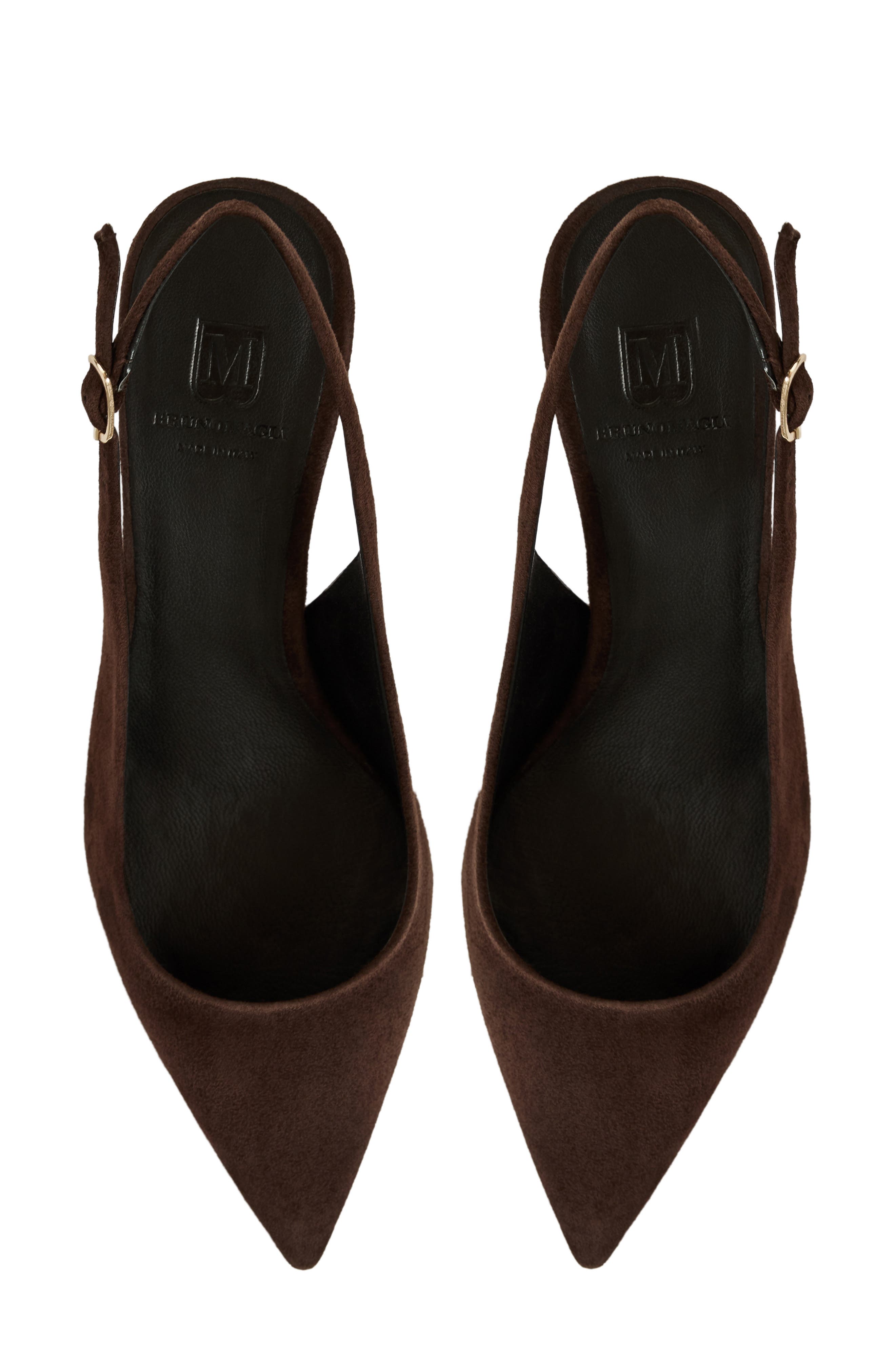 Rima Leather Slingback Pump, Alternate, color, CHOCOLATE SUEDE