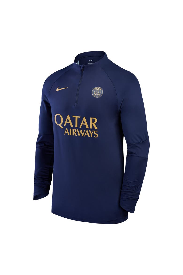 Men's Nike Navy Paris Saint-Germain 2023/24 Strike Drill Raglan Quarter-Zip Top, Alternate, color, Navy