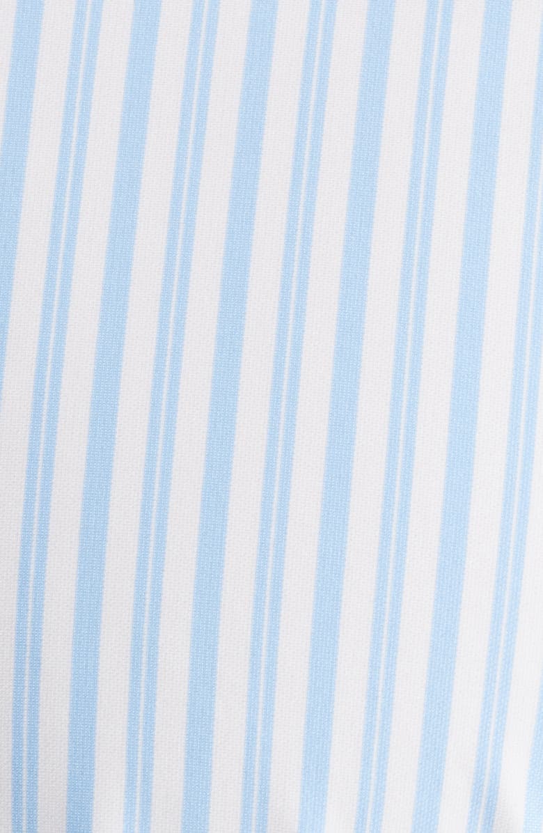Rhone Commuter Slim Fit Stripe Performance Button-Up Shirt, Alternate, color, Light Blue/ White Stripe
