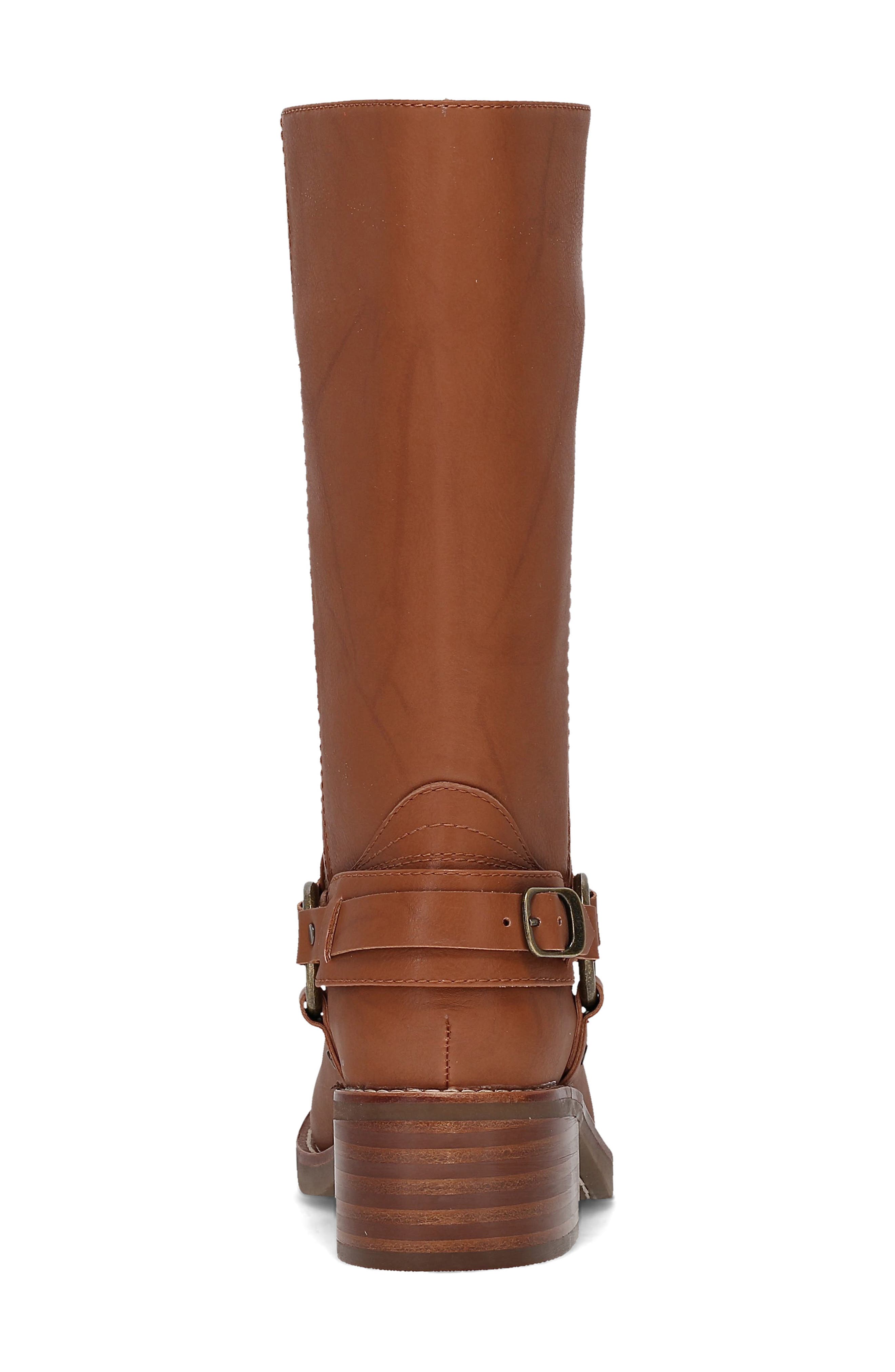 Miranda Harness Faux Leather Boot, Alternate, color, SADDLE