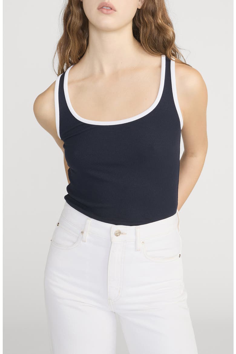 The Sporty Rib Tank, Main, color, NAVY