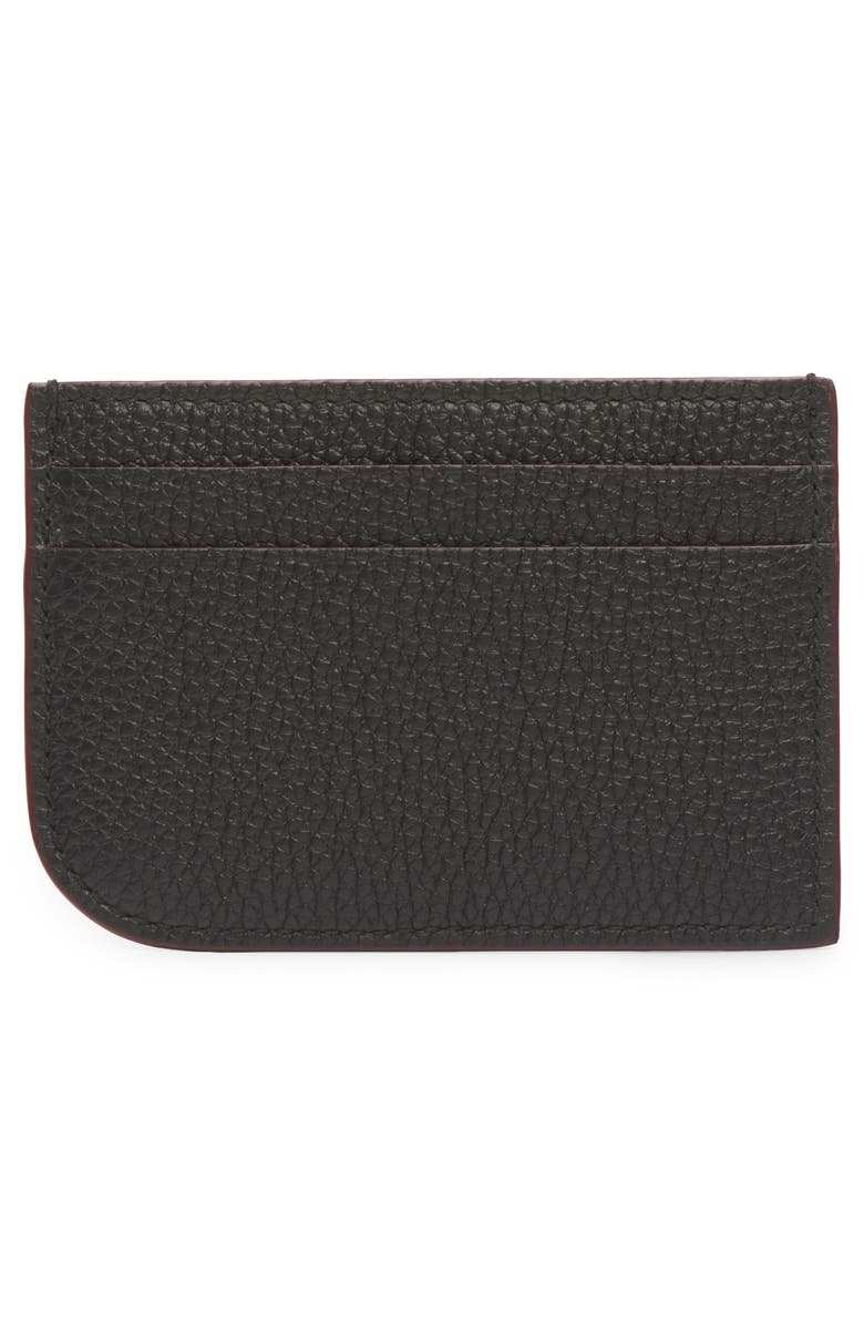 McQueen Sling Card Case, Alternate, color, 1000 Black/ Silver