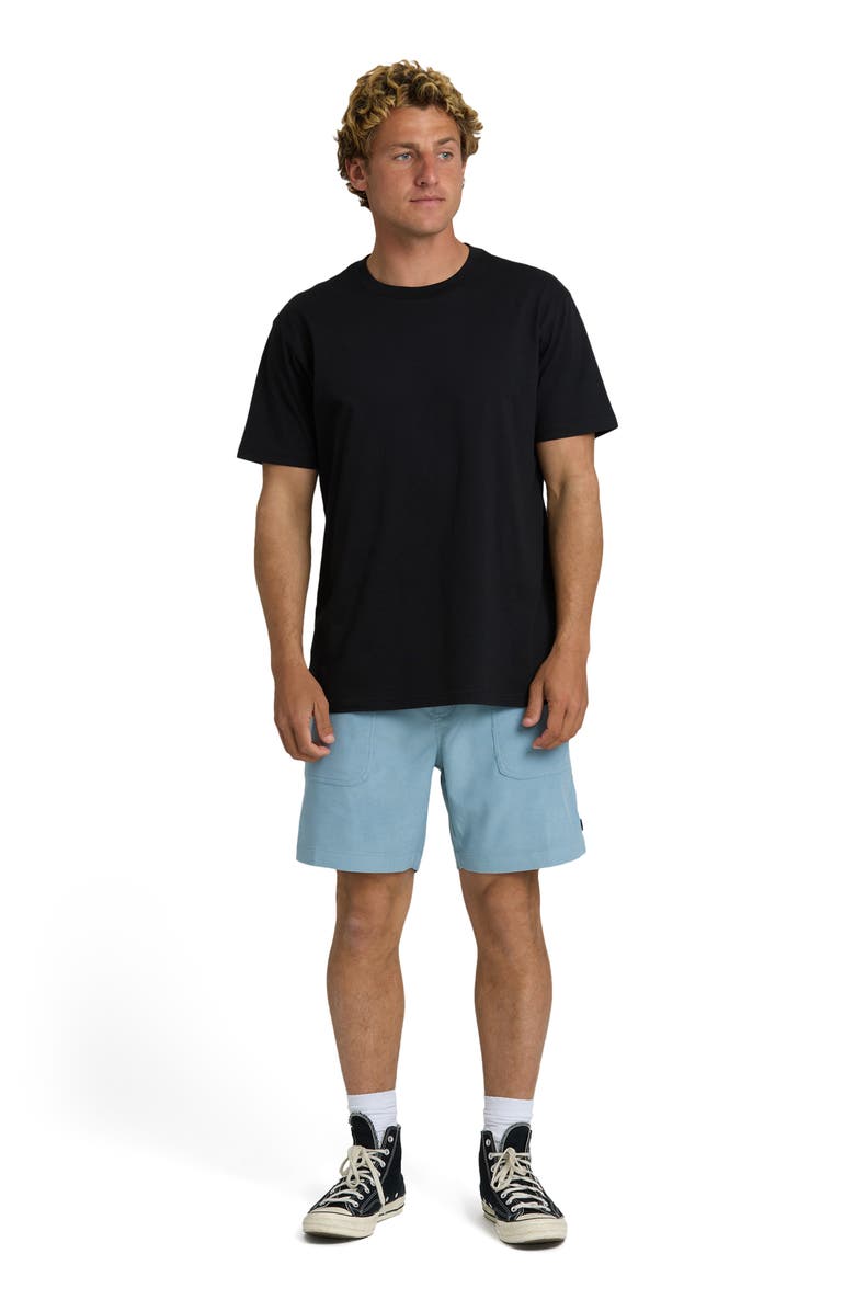 Billabong De la Cruz Water Repellent Corduroy Shorts, Alternate, color, Blue Fog