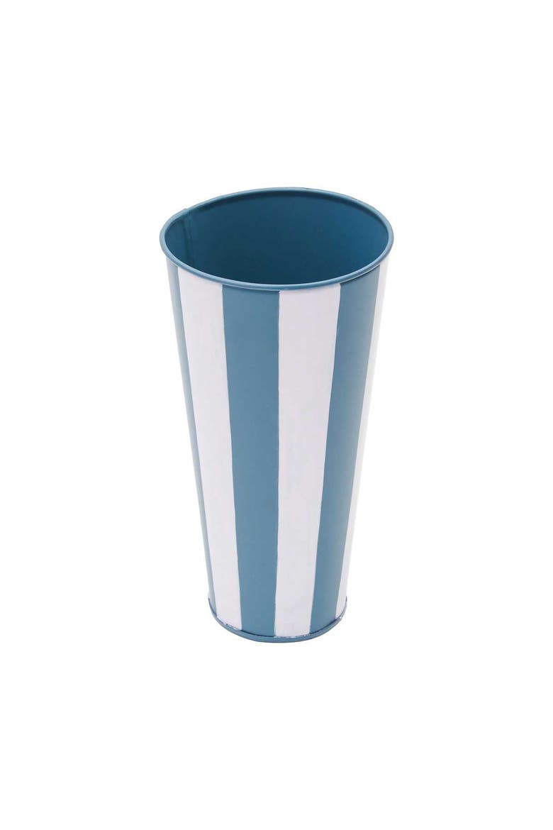 Cabana Striped Blue Vase, Alternate, color, Blue